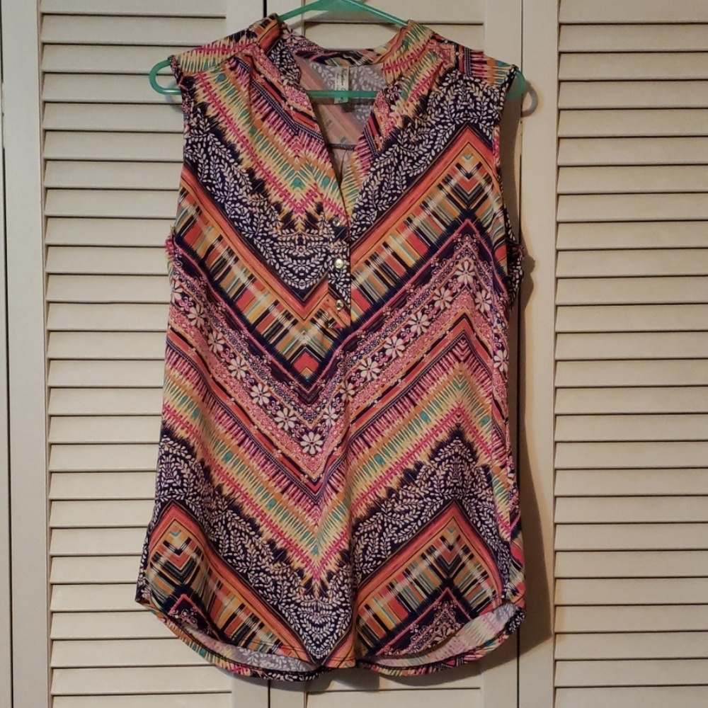 Colorful V-Neck Tank